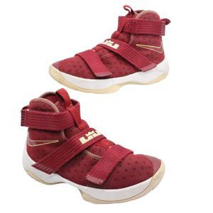 NIKE LEBRON SOLDIER BOYS 1Y CHILDRENS Maroon SHOES SNEAKERS 845122 - 668